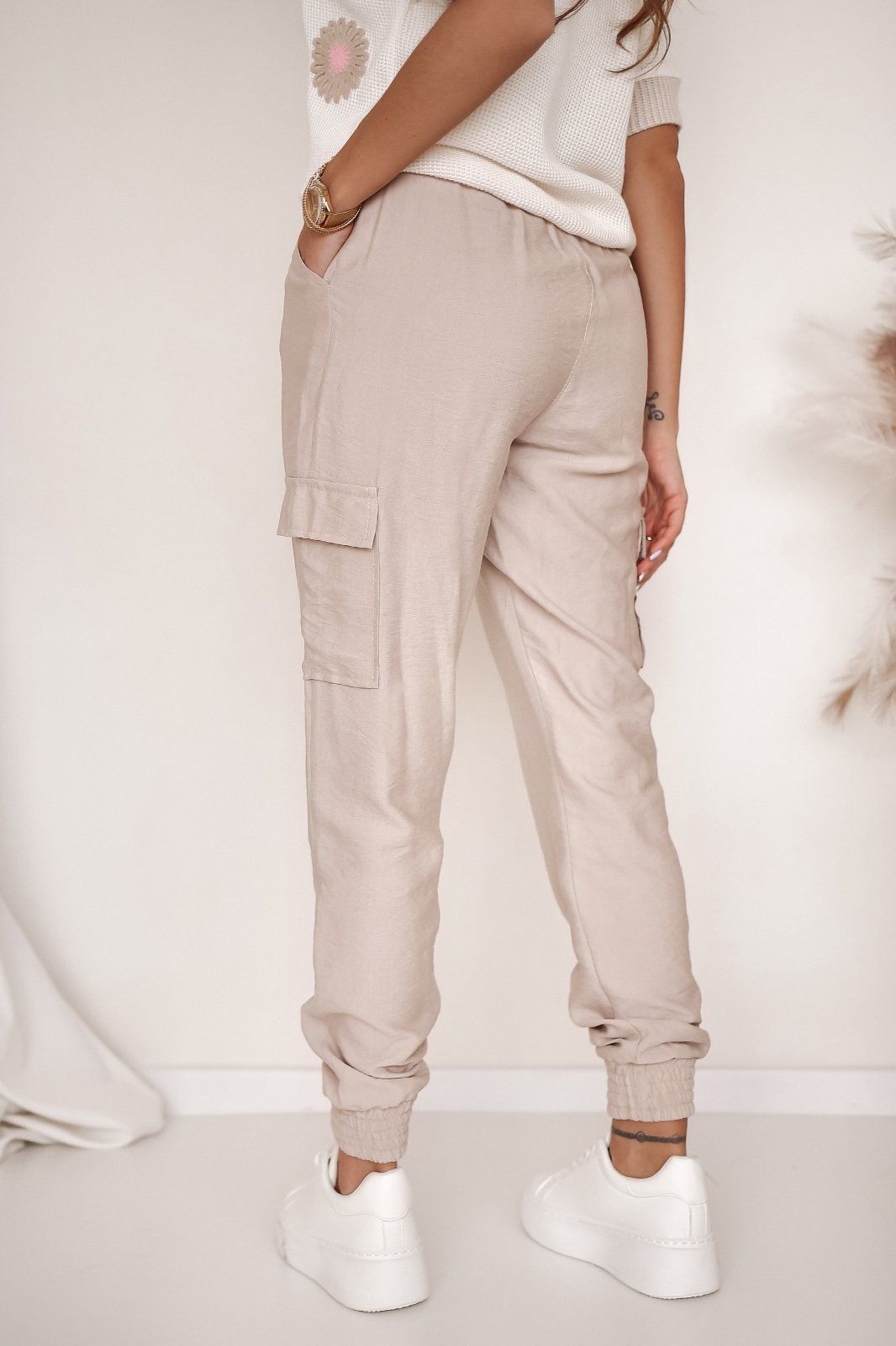 Beige Cargo Pants